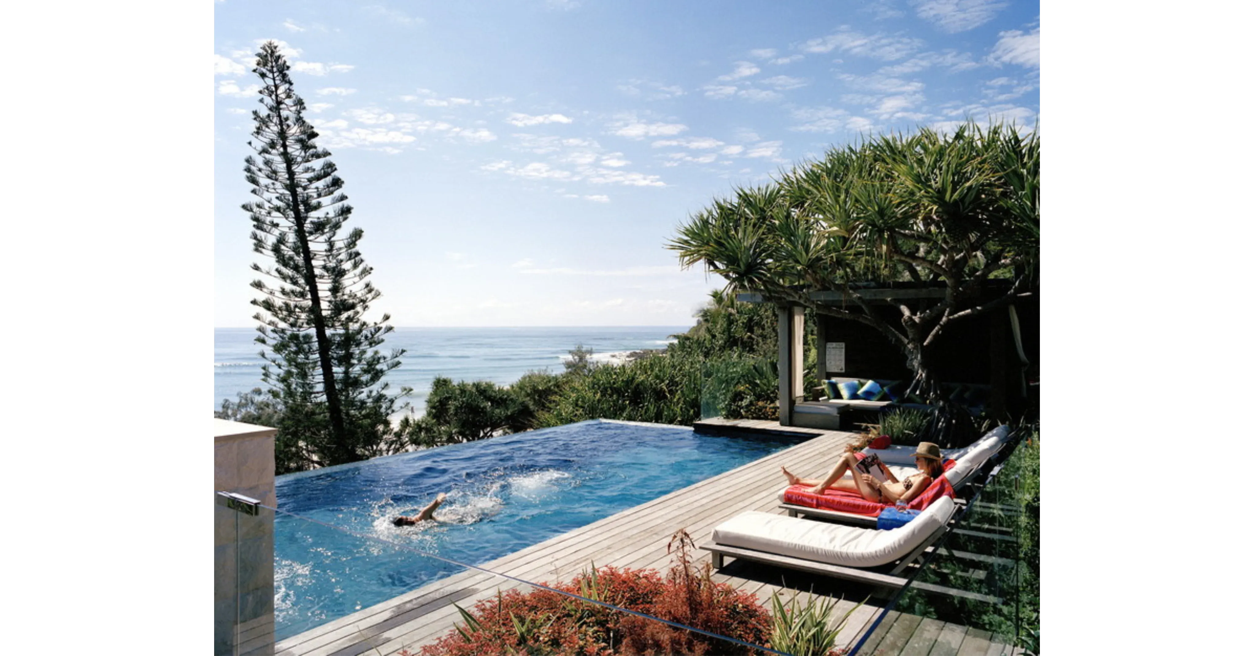 Beachfront infinity fibreglass pool in Australia