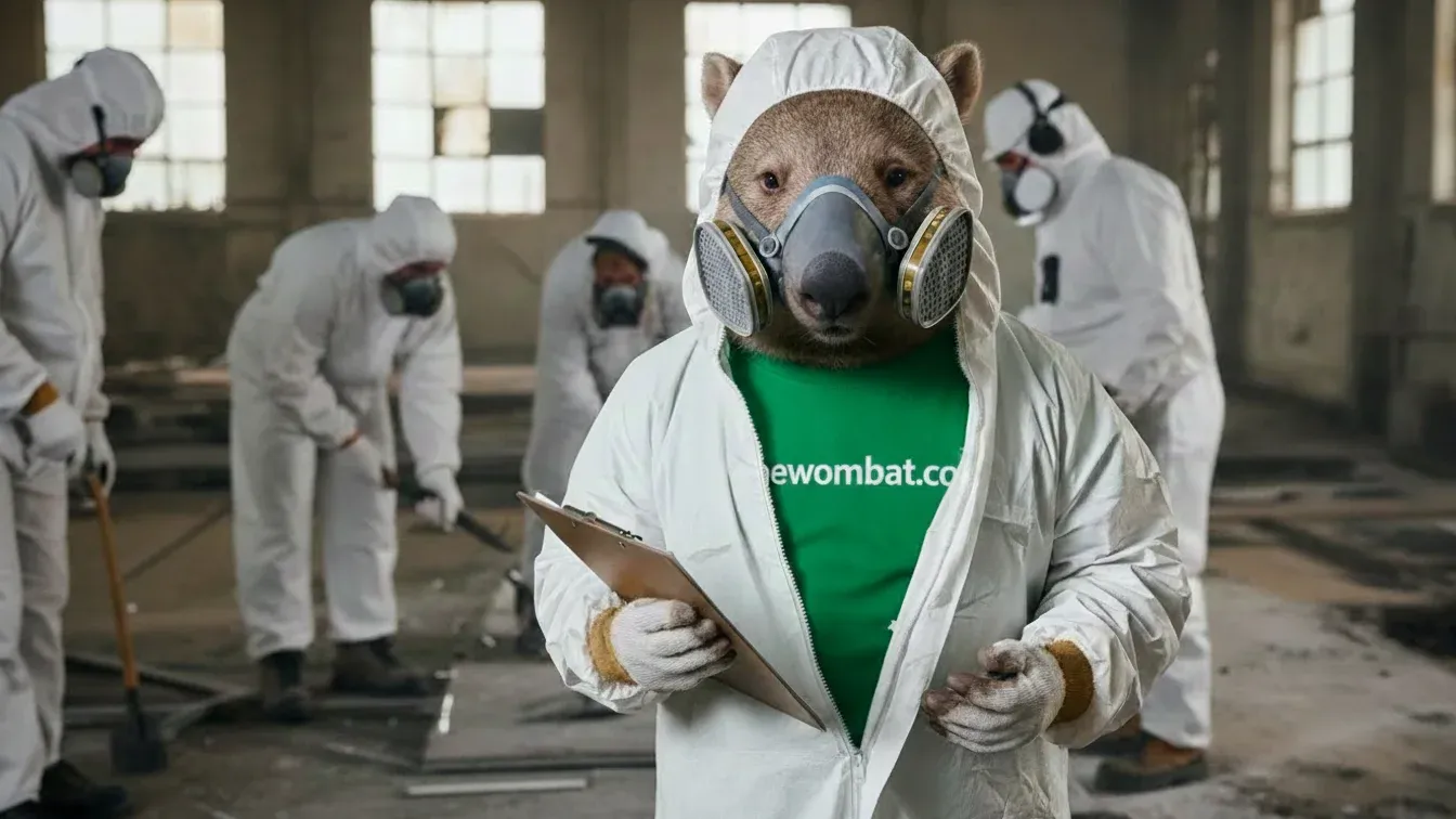 Licensed asbestos removal specialist preparing safe removal work
