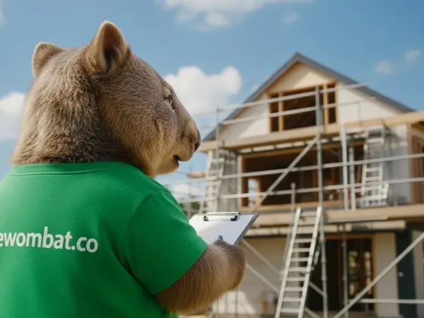 The Wombat™ mascot celebrating successful home renovation projects in Melbourne, VIC