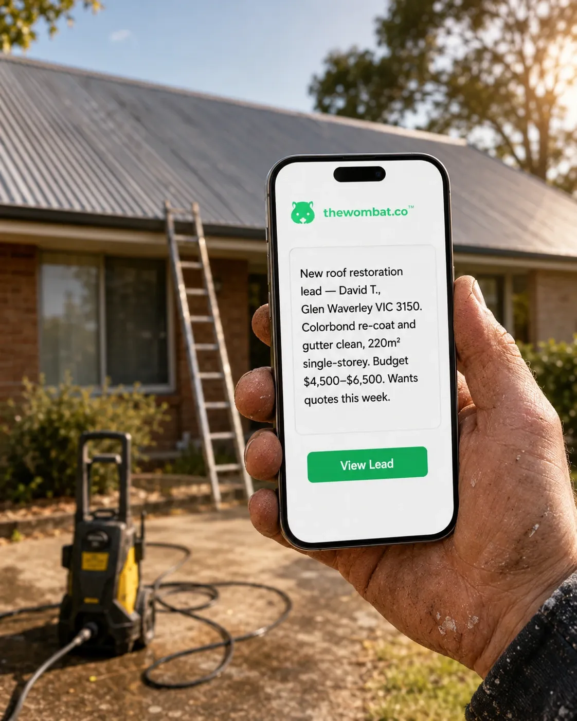 Roof Restoration supplier lead preview for Australian trade businesses
