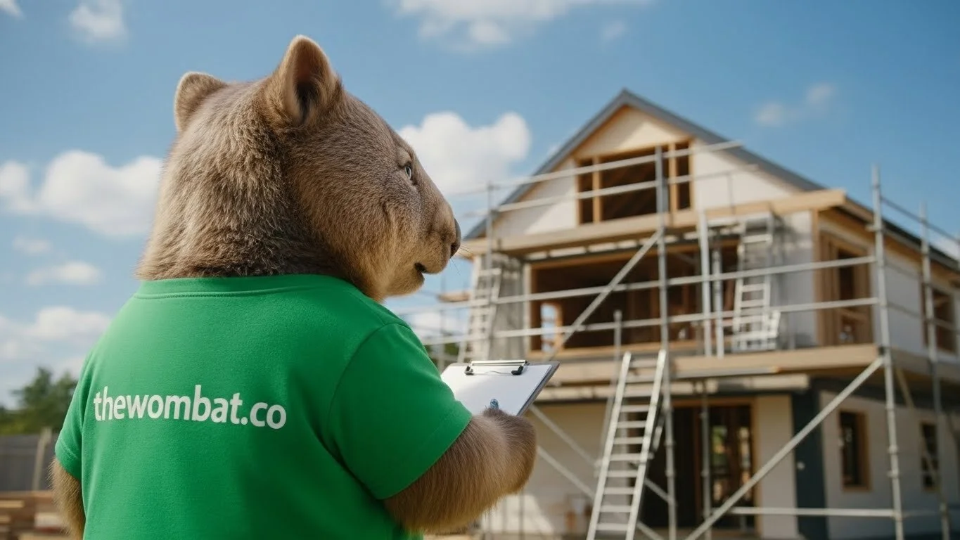 The Wombat™ mascot celebrating successful home renovation projects in Nedlands, WA